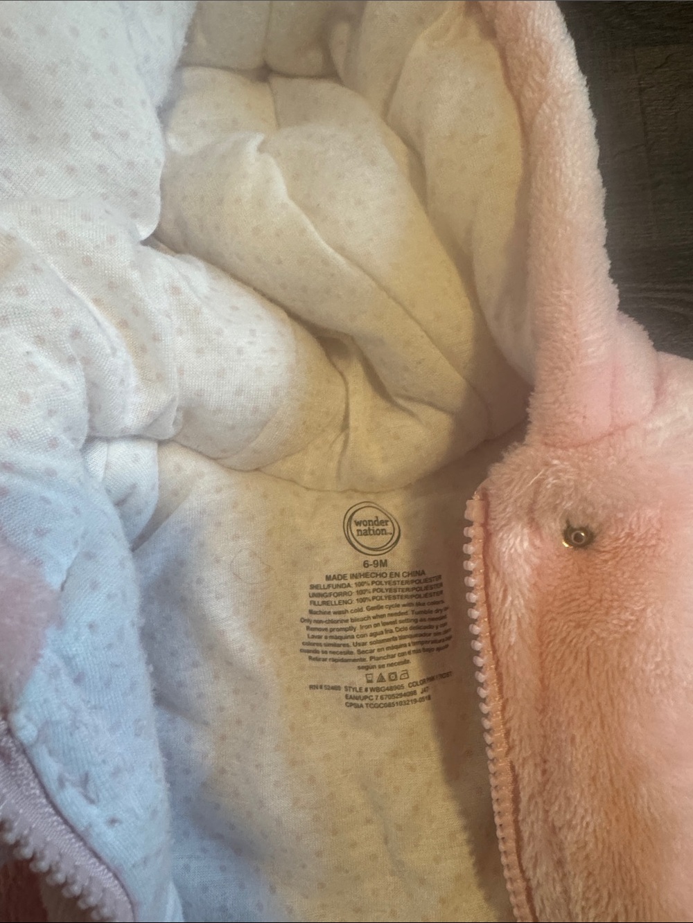 Pink Baby Bunting Snowsuit - Picture 2 of 3